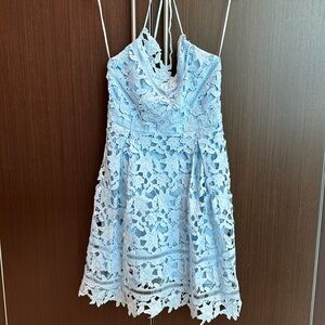 Blue lace dress